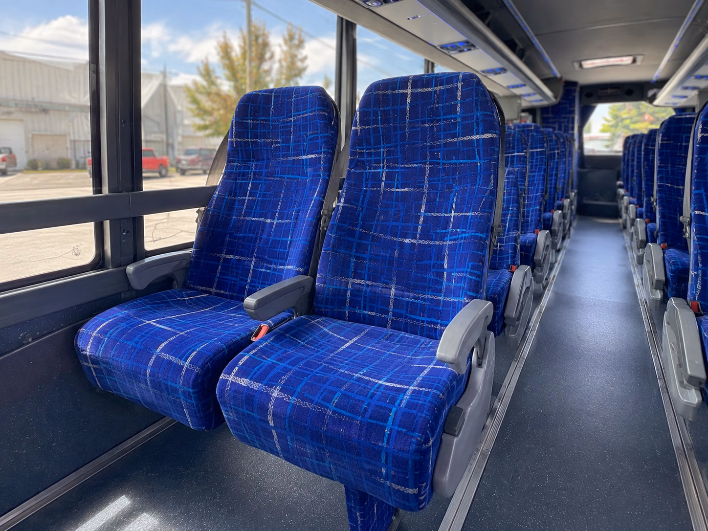 56 passenger charter bus interior