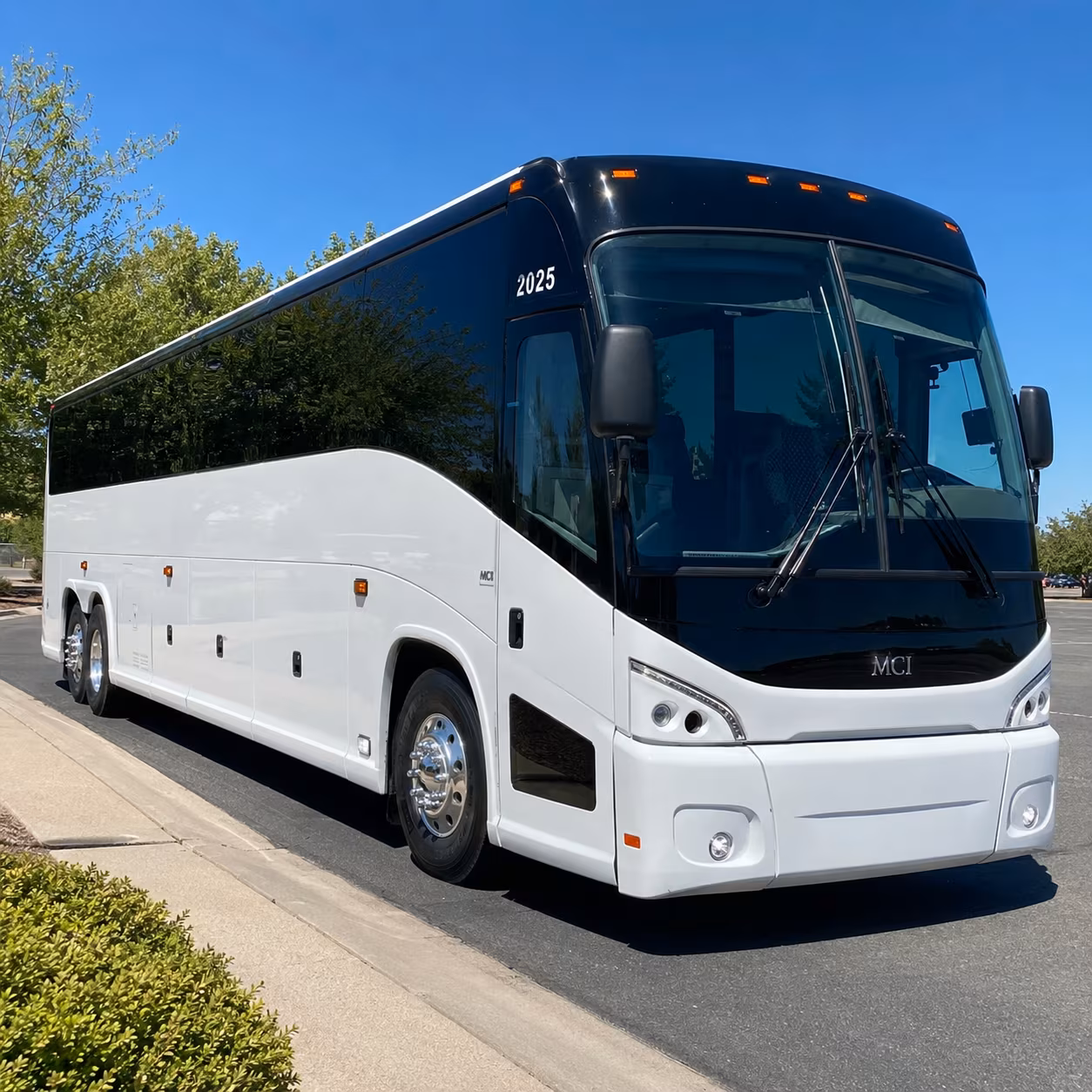 macon charter bus rental exterior