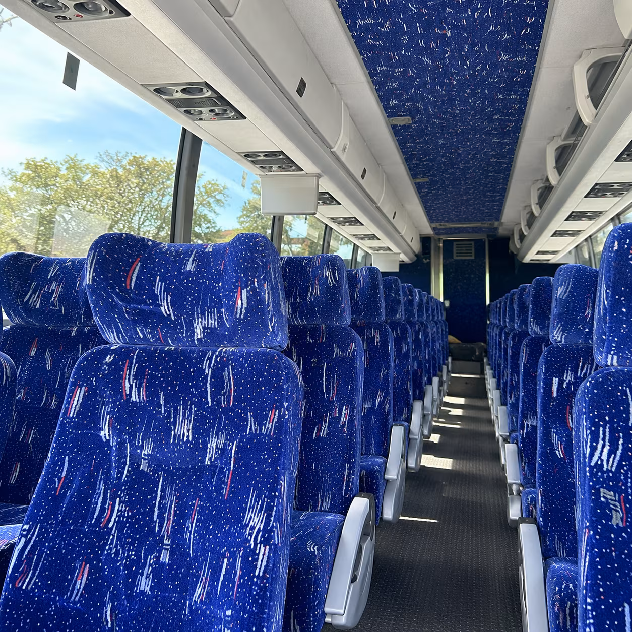 macon charter bus rental interior